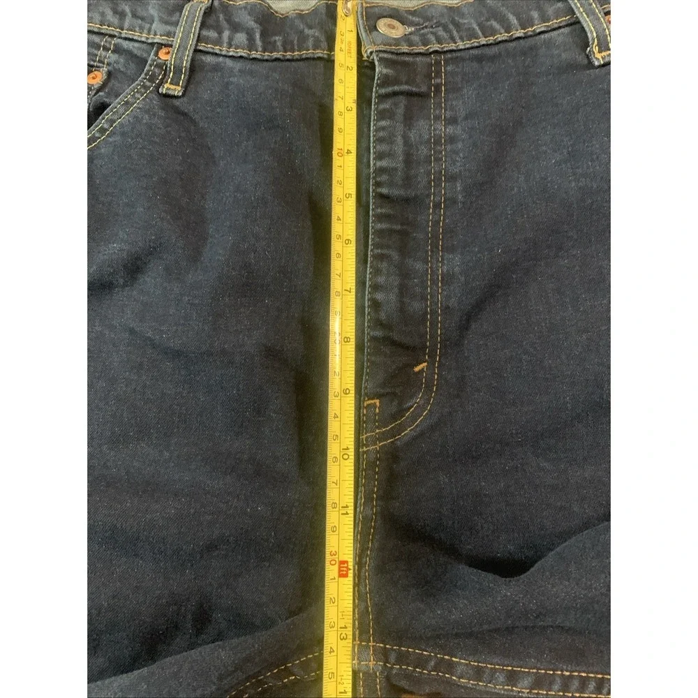 Levis 511 Jeans Mens 44x22 Blue Dark Wash Zipper‎ Fly Straight Leg Denim Casual